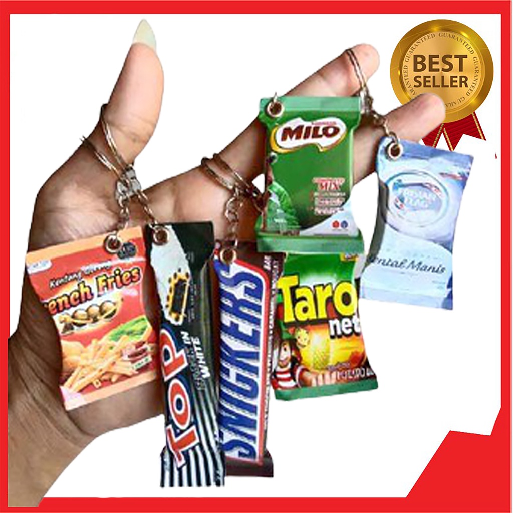 GANTUNGAN KUNCI MINIATUR SNACK SOUVENIR ULANG TAHUN PERNIKAHAN