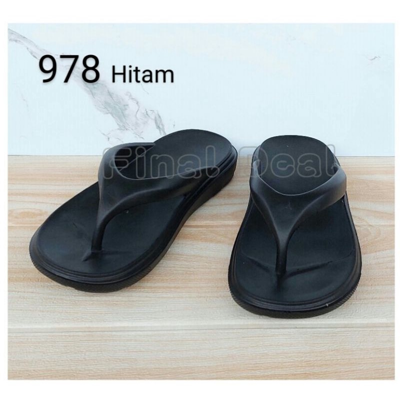 Sandal Jepit Karet Pria Wanita Flip Flop Sendal Rumah, Sandal Pantai Casual 978