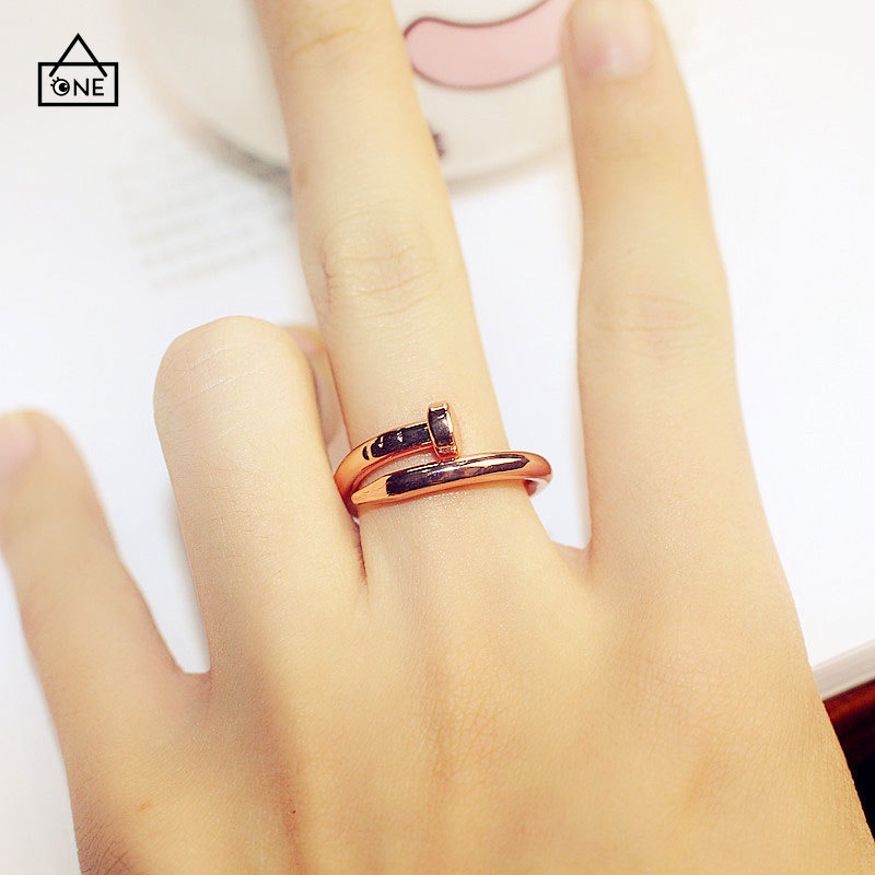 COD❤1PC Korea Sekrup Cincin Hadiah Ulang Tahun Pembukaan Aksesoris Mode A one