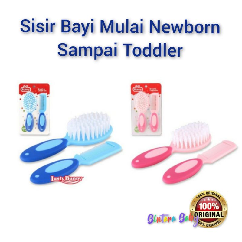 Sisir Bayi Brush and Comb Bunny / Sisir Rambut Bayi Newborn / Sisir Bayi