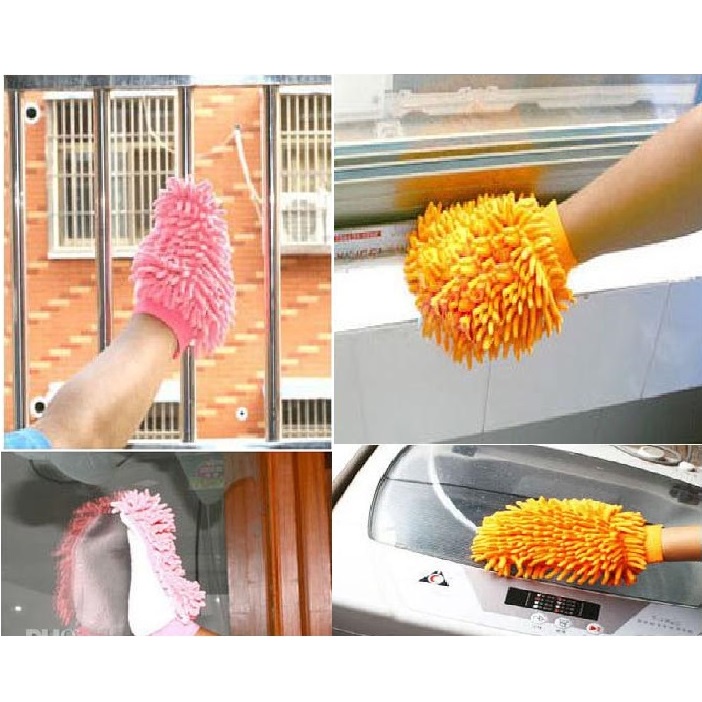 【GOGOMART】Microfiber Cleaning Glove / Sarung Tangan Pembersih Debu