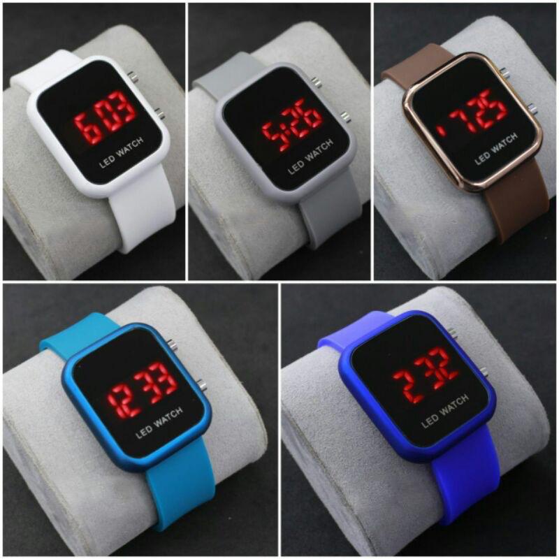 PA JAM TANGAN WANITA PRIA DIGITAL RUBBER LED WATCH GROSIR ORIGINAL HIGH QUALITY JF087