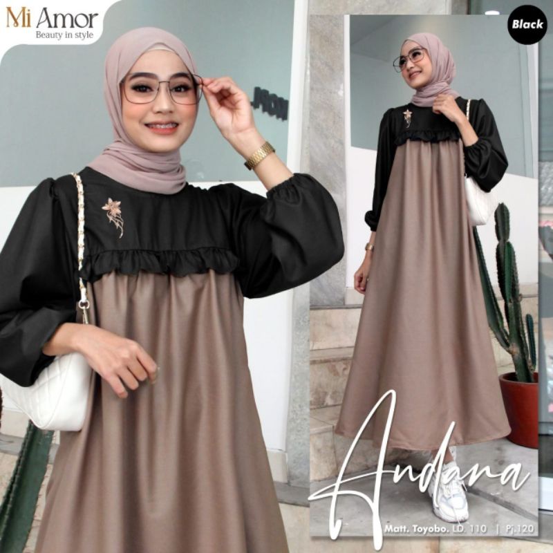 ANDARA DRESS MAXI MATT TOYOBO LD 110CM PJ 120CM SUPER RECOMMEND