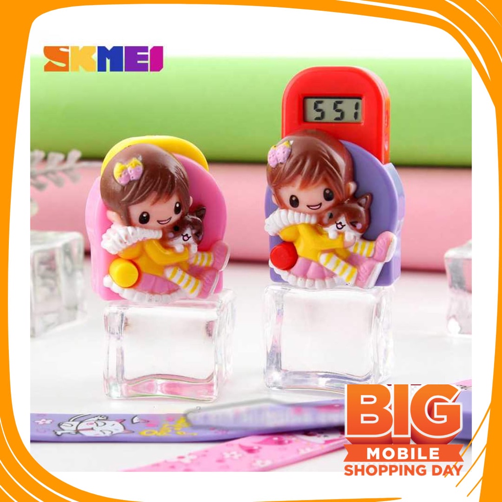 JAm Cewe Pink Bue Sky Gold Silver rubber Anti karat Air / jam tangan digital anak kecil perempuan mo