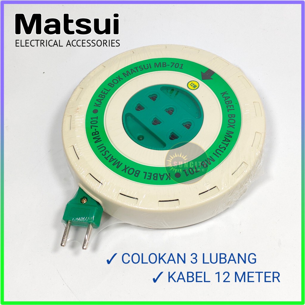 Matsui Roll Kabel / Kabel Box 3 Lubang