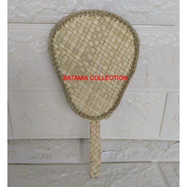 Kipas Anyaman Pandan Kerajaan Decoupage Souvenir Pernikahan