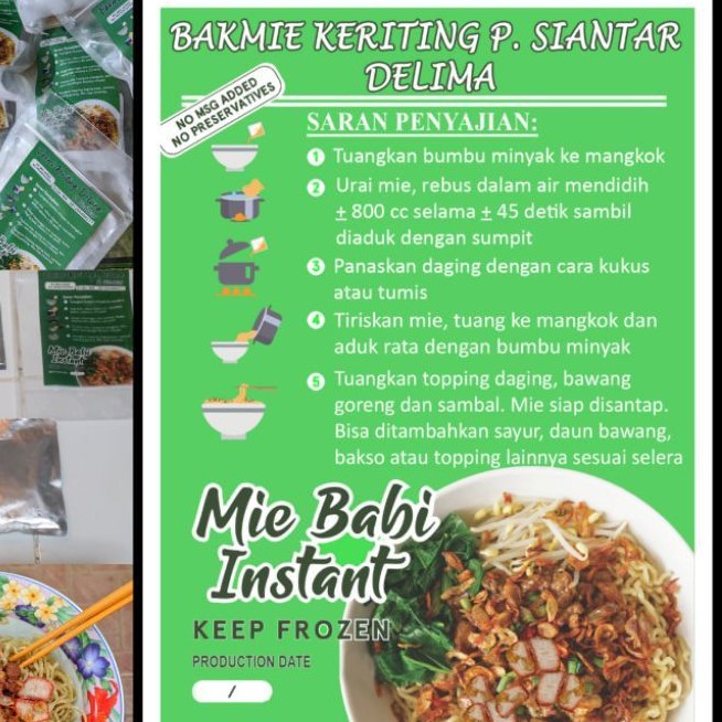 

Bakmie Keriting P. Siantar Instant (Frozen)