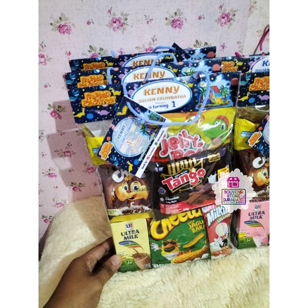 Hangtag Ulang Tahun / Snack Ultah Anak / Paket Ulang Tahun/ Snack Ultah Murah / Snack Birthday / Bingkisan Ultah Surabaya / Hampers snack / Goodiebag Snack