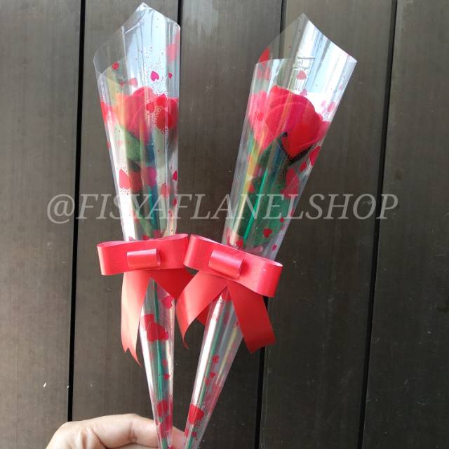 Bunga Flanel 1 Tangkai/Bunga Flanel Murah/Buket Bunga Flanel