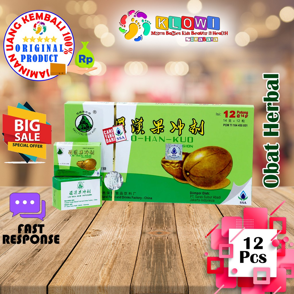 Lo Han Kuo Infusion Obat Herbal Pereda Panas Dalam - isi 12 pcs