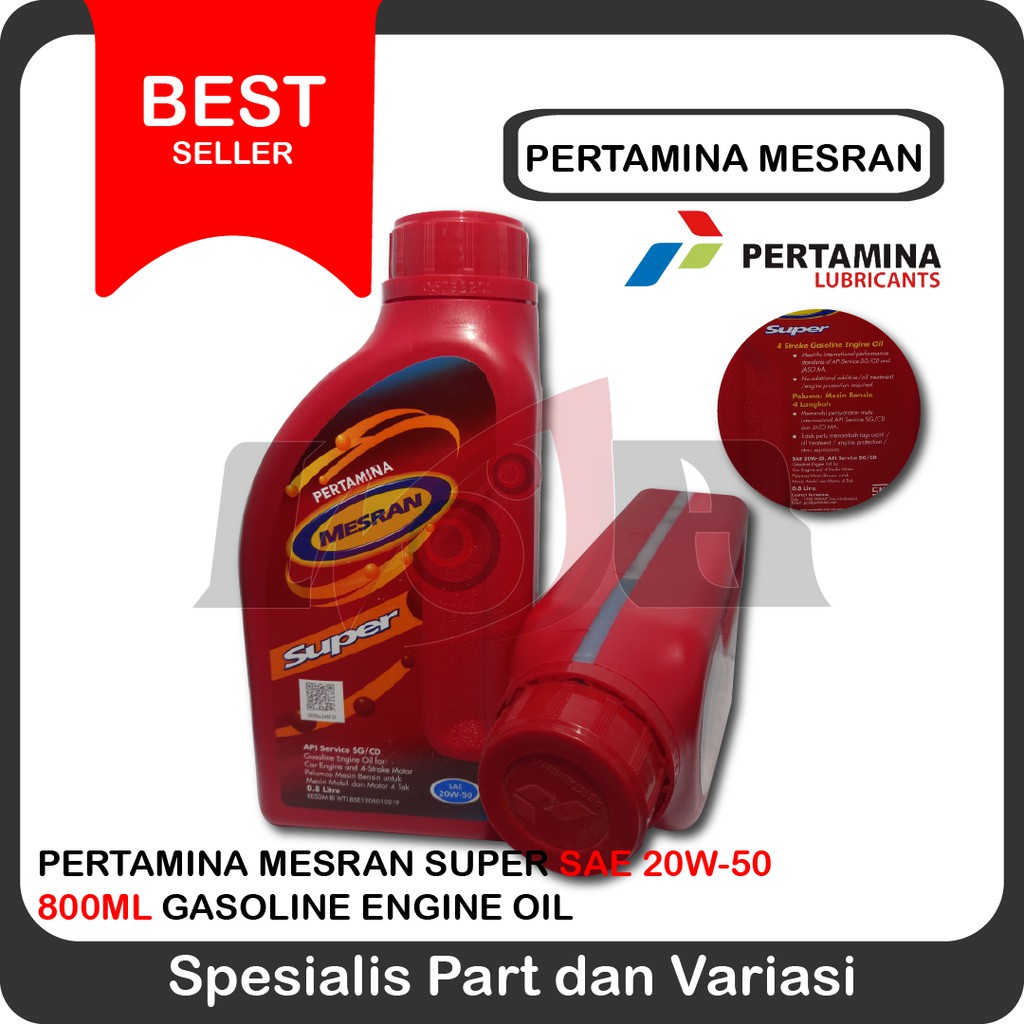 Pertamina Mesran Super 20w50 Oli Motor Bebek 4T 800 ml