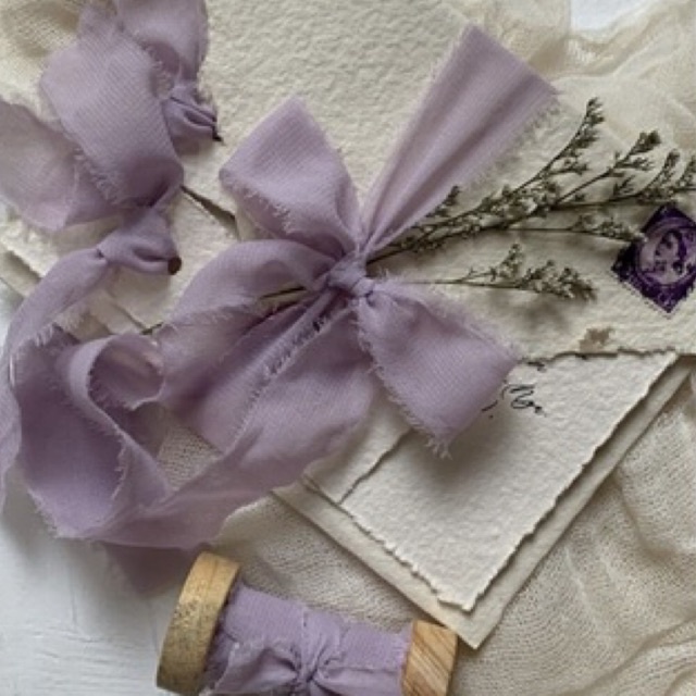 

Silk Ribbon Lilac | Wedding Styling Calligraphy Ribbon | Pita | Lilac by Petite Lapine