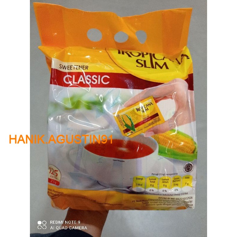 

Tropicana Slim (Sweetener) Gula Pemanis Rendah Kalori Classic 125 Sachet