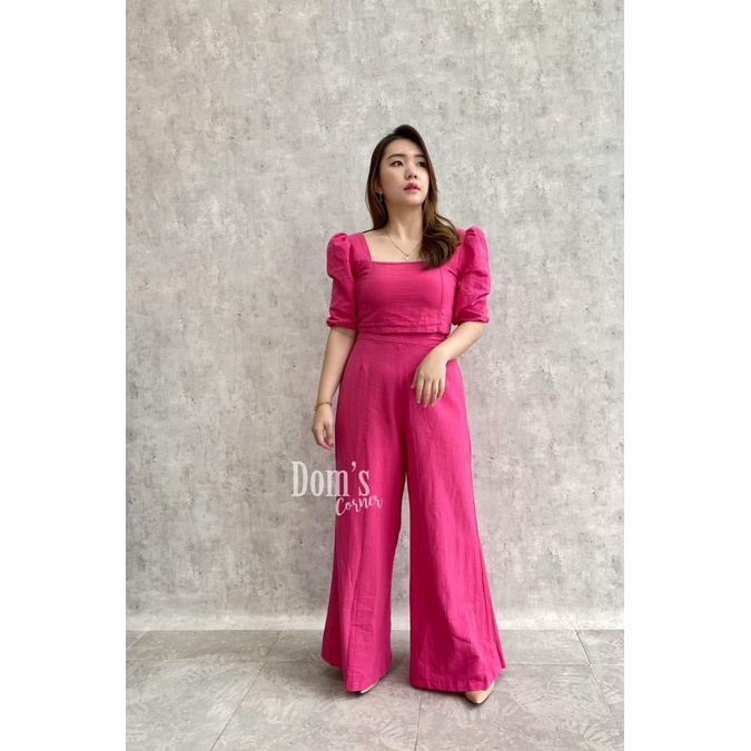 Domscorner - Kulot set Version - Ye jin set CELANA (PO PRE ORDER)-Fuchsia JUMBO