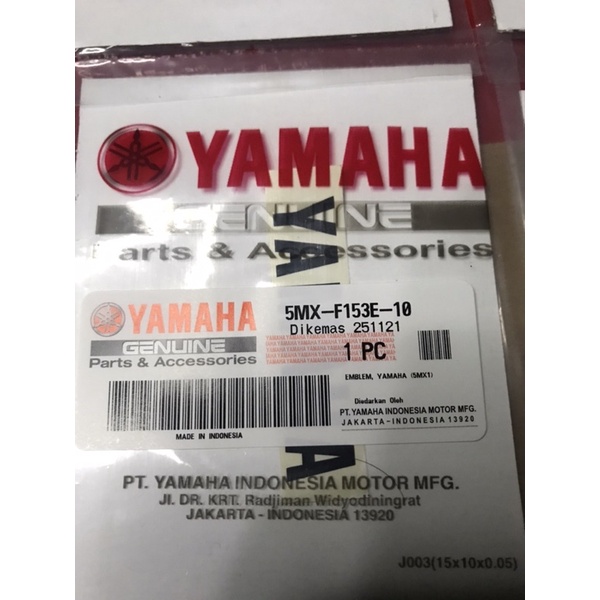 STICKER STIKER YAMAHA HITAM ORIGINAL 5MX-F153E-10