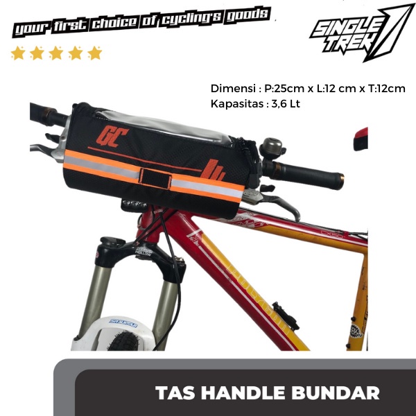 Tas Sepeda Singletrek Handlebar Bundar Great Cycle Orange THB