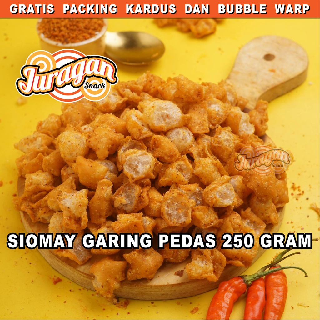 SIOMAY KERING PEDAS 250 gram snack kiloan makanan ringan jajanan cemilan camilan pedas asin gurih murah