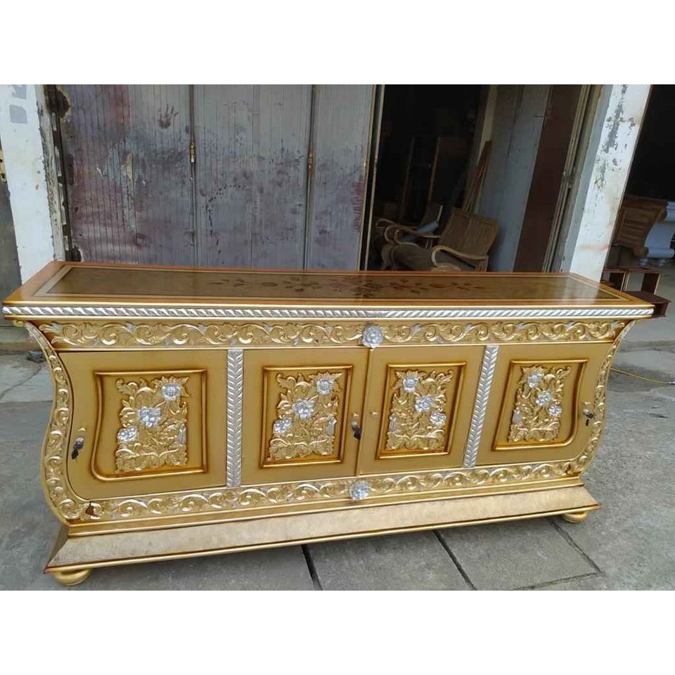 Bofet Meja Tv  Ukir Jepara Biola 200-150