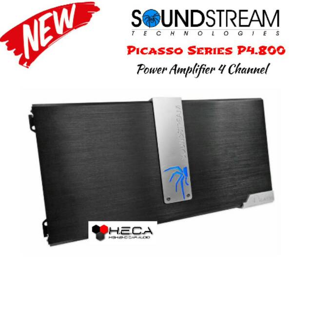 Power Amplifier 4-Channel SOUNDSTREAM P4.800 Picasso Series Audio Mobil 4Ch