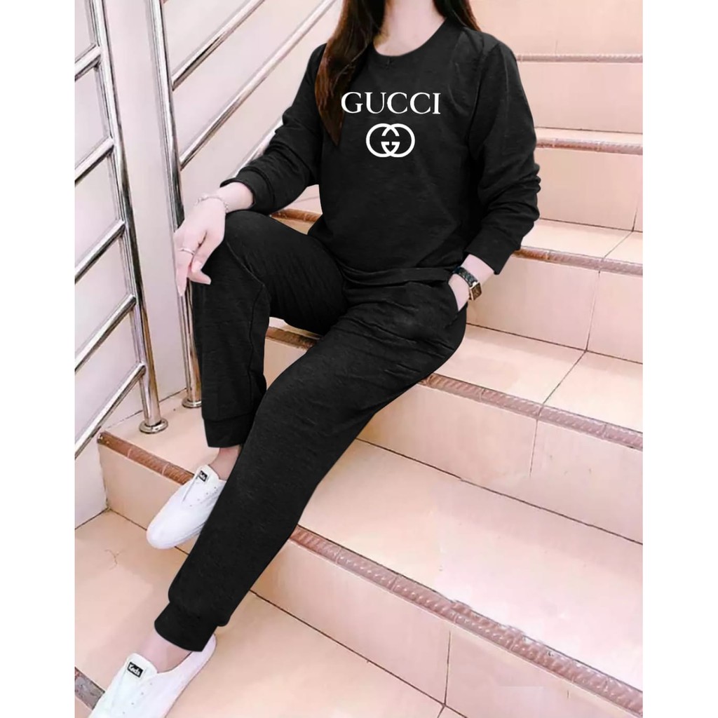 BISA COD / ALIPIO FASHION - SETELAN GIRL UCCI / fashiin wanita / atasan / jogger / terbaru