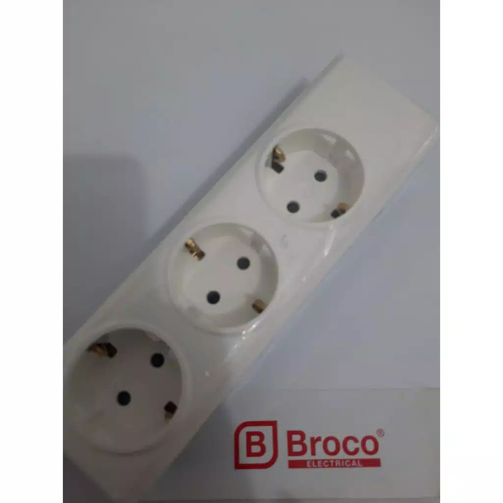 STOP KONTAK BROCO 3 LUBANG (CP) Broco 15330-55