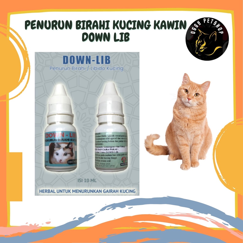 Down Lib Cat - Obat Herbal Chamomile Penekan Libido Kucing Anti Agresif 10ml