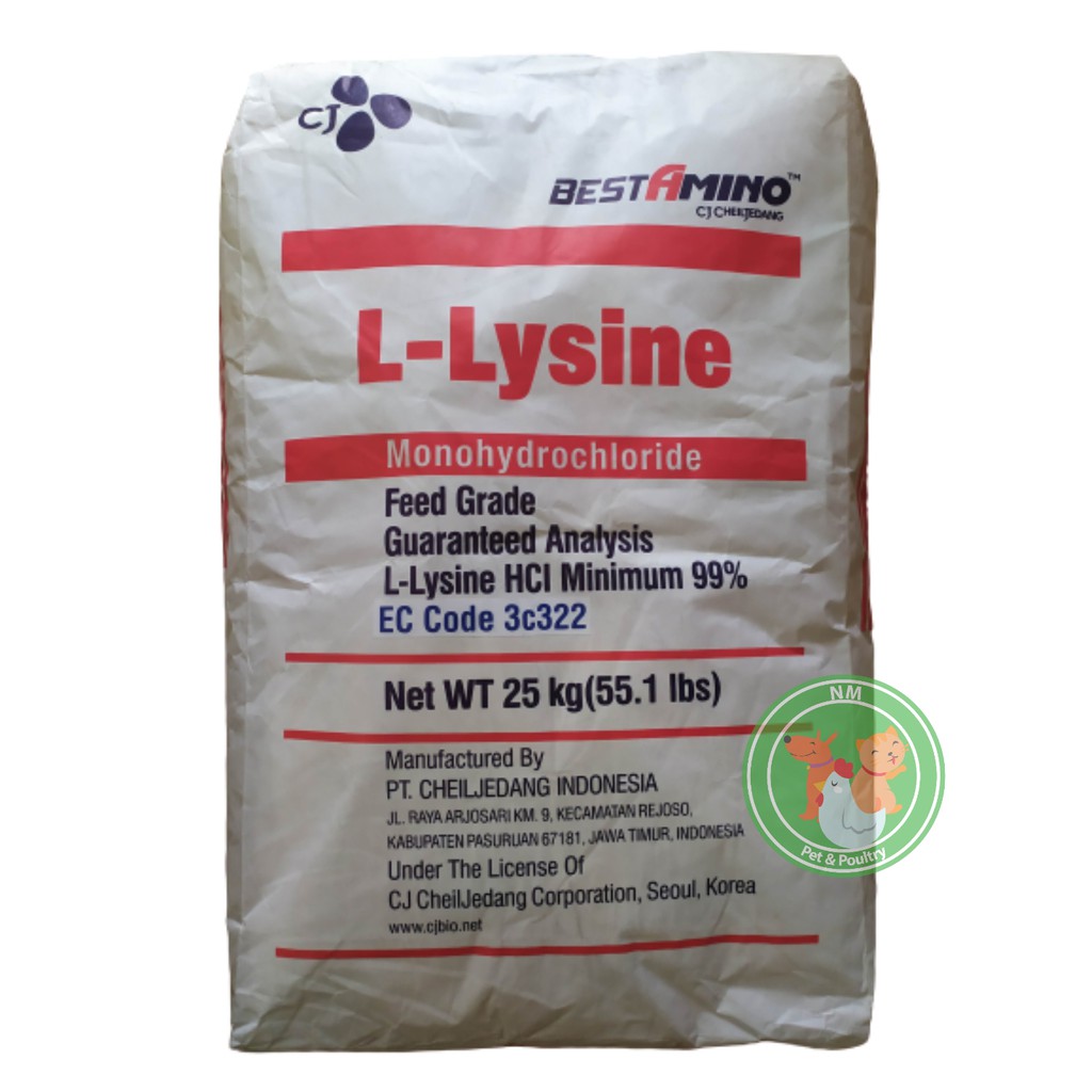 L - LYSINE CHEIL JEDANG 1 KG - ASAM AMINO HEWAN TERNAK - PEMACU PERRTUMBUHA N