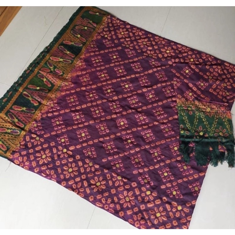 kamen sutra jumputan tumpal songket+tretes banyumas set slendang