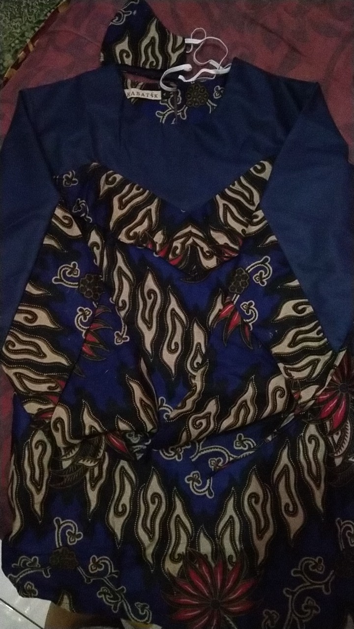 Atasan Batik Wanita Mega Soft Resleting Belakang 8810