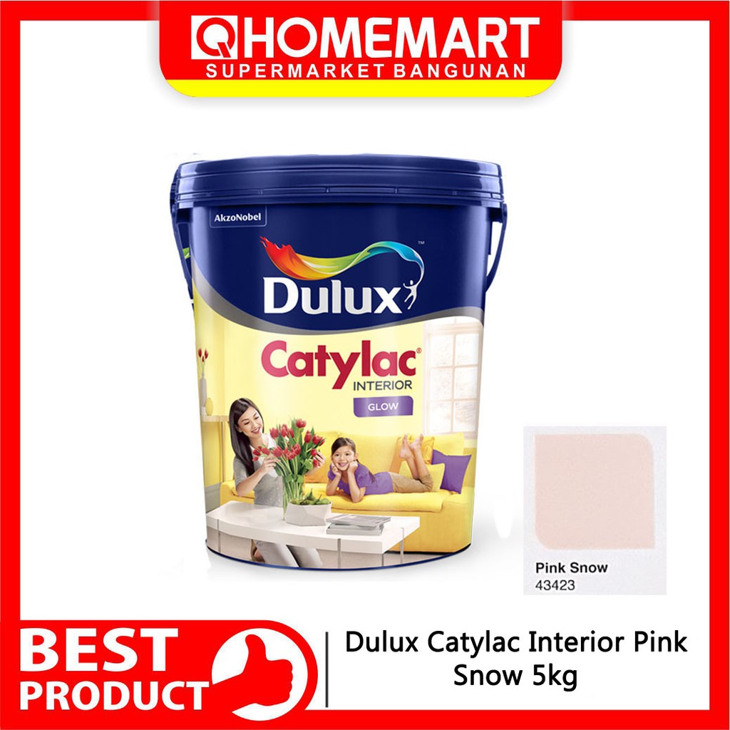  Cat  Tembok  Dulux  Catylac  Interior Pink Snow 5  kg  Shopee 