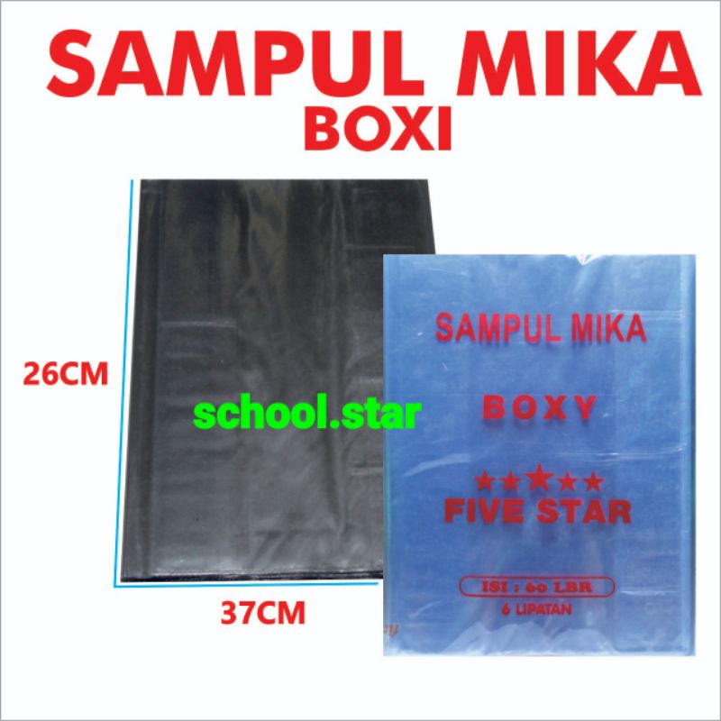 

SAMPUL BUKU MIKA BOXI / SAMPUL MIKA / SAMPUL PLASTIK BIG BOS (1PAK = 60 LEMBAR) FIVE STAR TEBAL 0.6 micron
