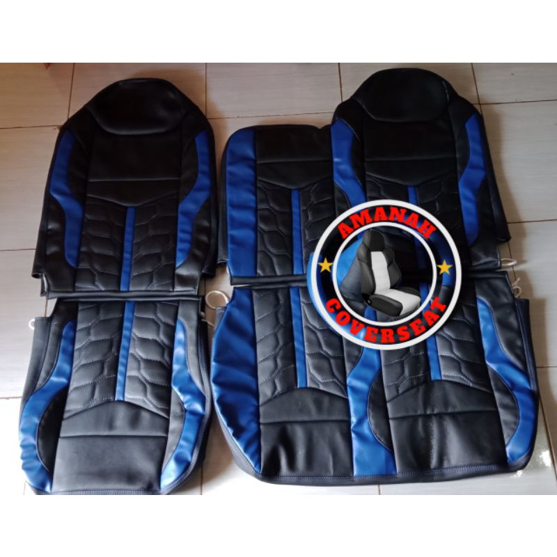 Sarung jok mobil Isuzu traga cover jok perlindungan jok mobil Isuzu traga bonus cover stir