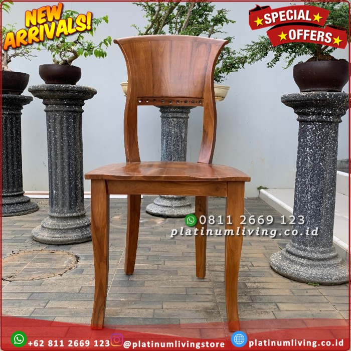 Kursi Makan Kayu jati minimalis Modern, Kursi Makan Klasik Modern Platinumliving Furniture Indonesia