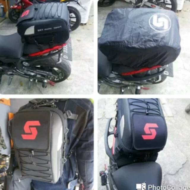 Tailbag motor touring original skymoto side bagg tank bag tas ransel