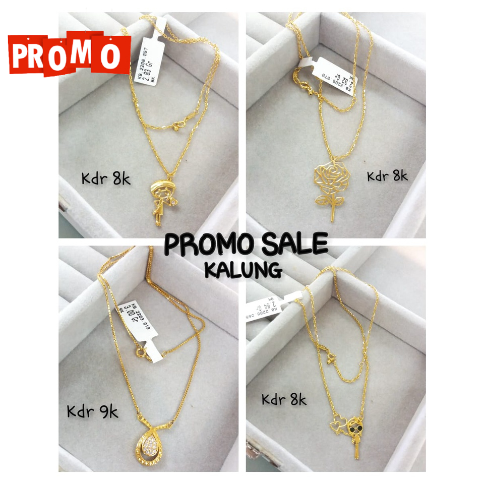 Kalung promo kadar 375/8karat fashion wanita dewasa