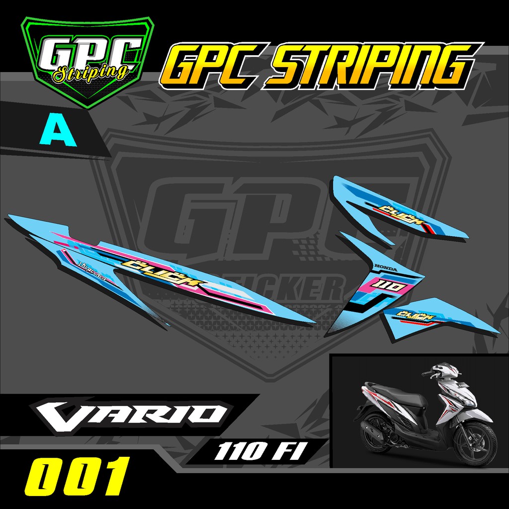 Sticker Striping Stiker Lis Variasi Vario 110 Fi Thailand Thailook Mothai 001