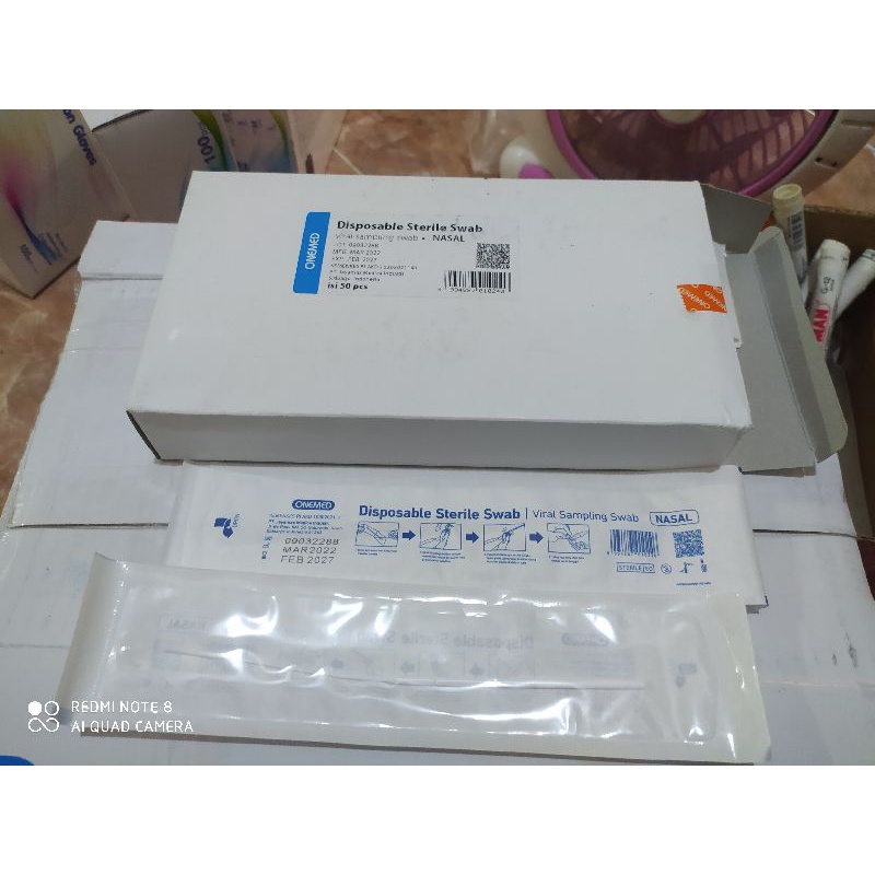 Disposable sterile Swab / Swab hidung / nasal swab/ flocked swab