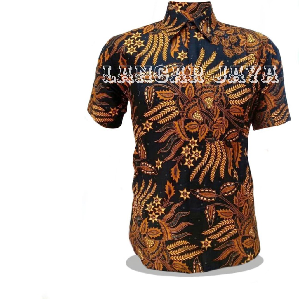 Kemeja Batik Pria Manggar Pendek M L Xl