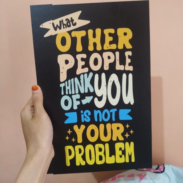 Hiasan Dinding Rumah Wall Decor Pajangan Kamar Positive Quotes - 20x30cm
