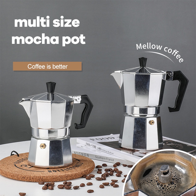 MOKA POT TEKO STOVETOP FILTER - 2 3 6 CUP (COFFEE MAKER)