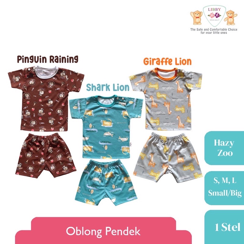 Setelan Baju Pendek LIBBY SML LL XL XXL (0,5-4th)