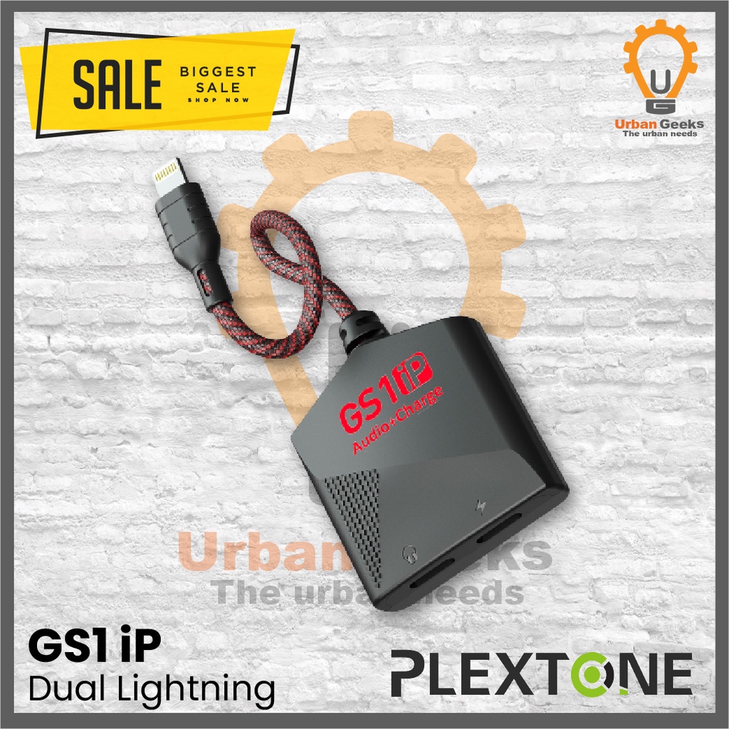 Plextone GS1 2in1 IP Lightning 3.5mm plug Adapter