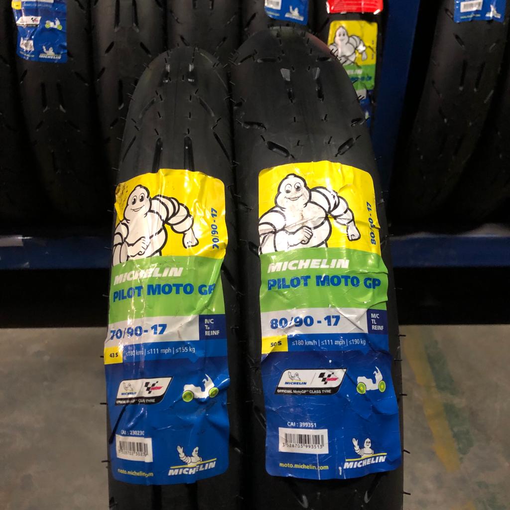 Ban bebek sepasang Michelin Pilot Moto GP 70 90 &amp; 80 90 17 Tubeless