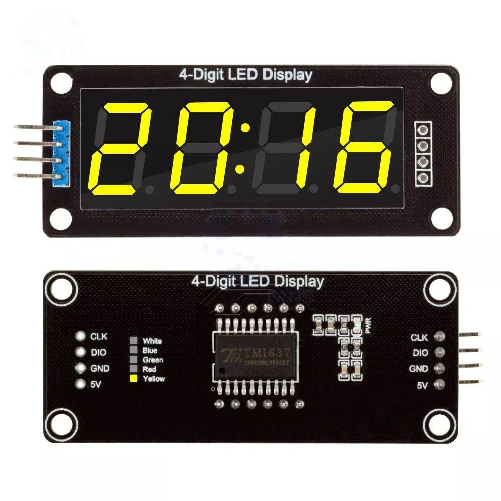 Papan Modul LED AUGUSTINA Merah Modul Jam 4 Digit 0.56 Inch Modul Display Desimal 7segmen Modul Display Jam Tabung Display Modul LED 4 Digit