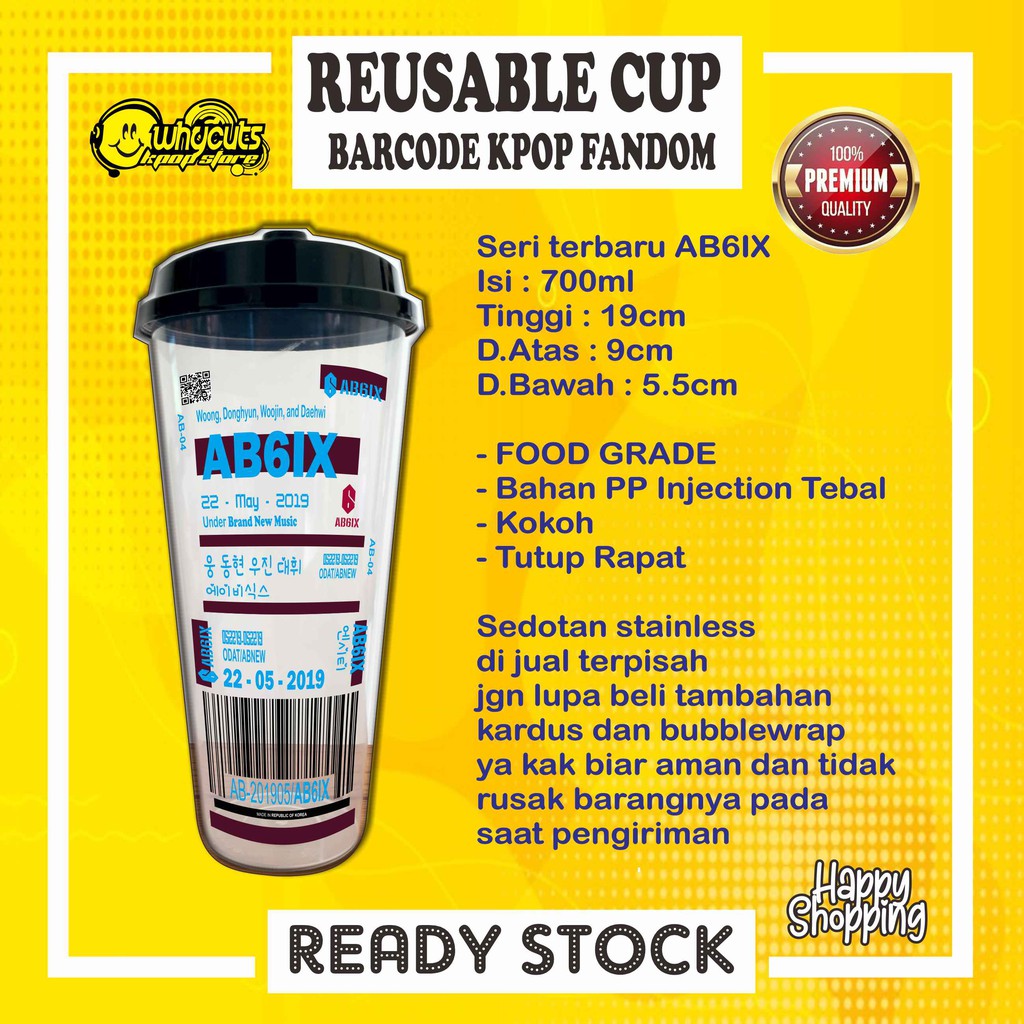 [WAJIB BACA DESKRIPSI PRODUK]REUSABLE CUP SHINee , Enhypen , DAY6 , AB6IX , GOLDEN CHILD