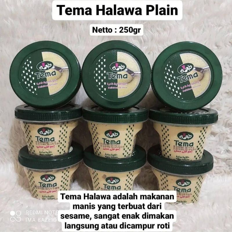 Halawa Tema Plain 250gr tahinia Original Saudi