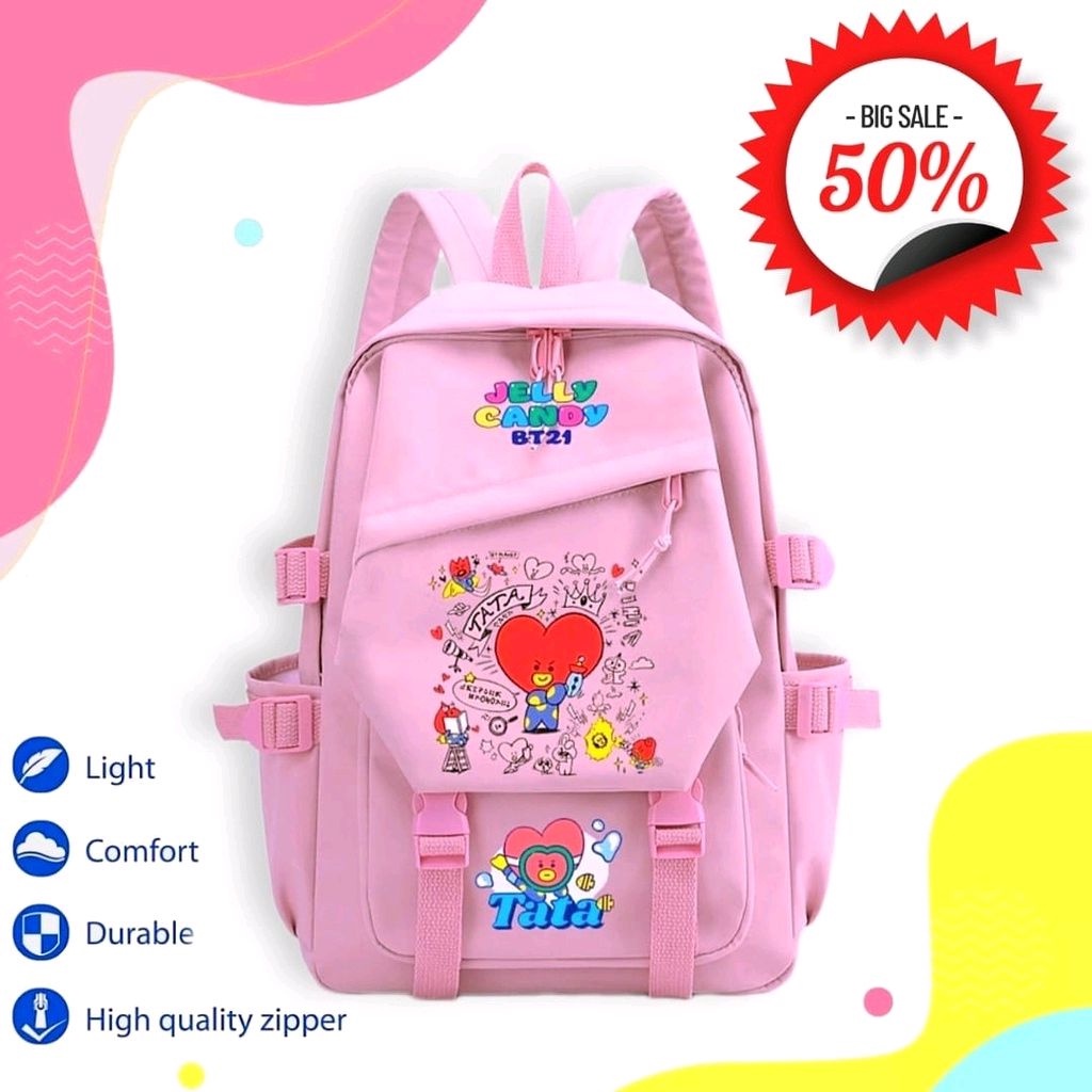 samasuka.shop - tas anak anak remaja ransel 16 inch kpop band Korea Among BT21