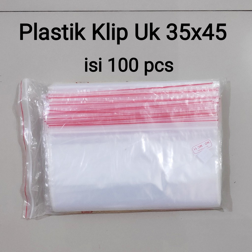 Plastik Klip Uk 35x45 cm - Plastik Zipper lock, Plastik klip Baju, Klip Zip lock