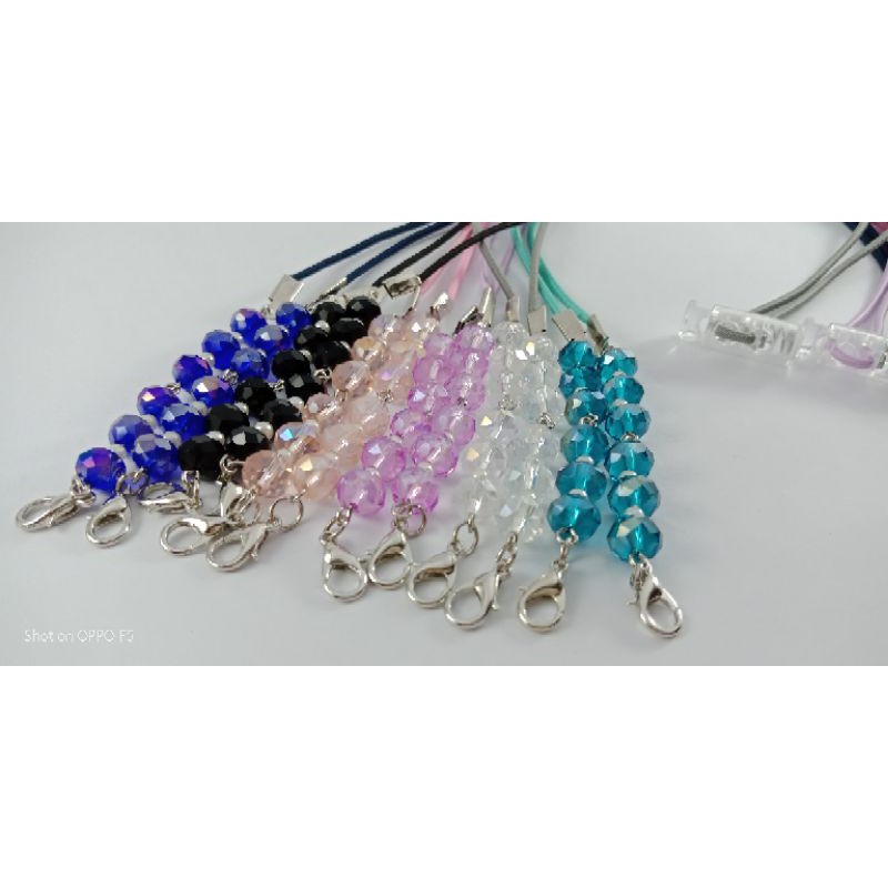 KRISTAL CEKO KAIT UDANG / lanyard mask / kalung masker hijab / konektor masker / kait piting