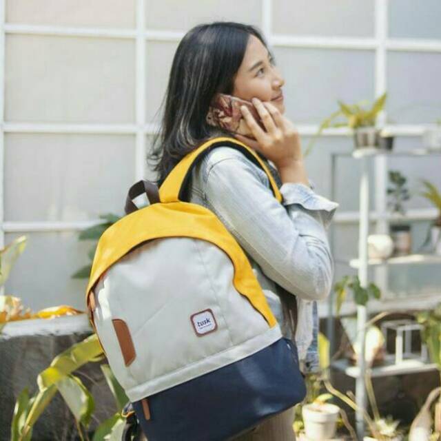 TAS RANSEL BACKPACK PUNGGUNG LAPTOP ORIGINAL TUSK PUCA YELLOW